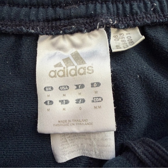 adidas Men's Track Pants Size Medium Navy 3 Stripes Pockets Active Gym Lounge - Picture 8 of 8